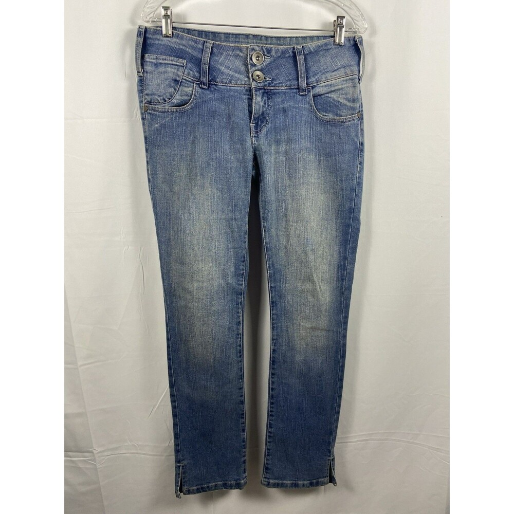 M.Officer New Fit Women’s Denim Jeans Sz40 (12) Light Wash 5 Pkt Double Button